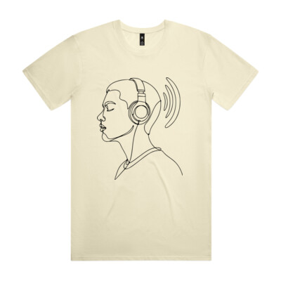 "Sound Waves Serenity" Half Sleeve Tee Thumbnail