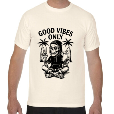 "Good Vibes Only" Skeleton Tee Thumbnail