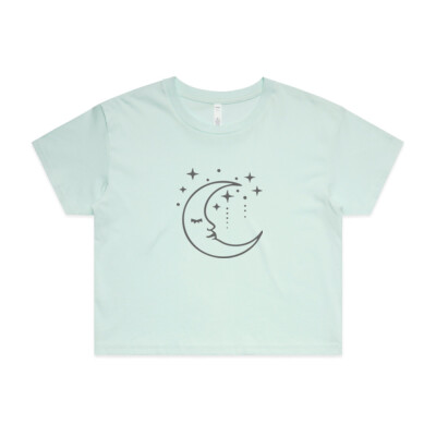 "Moon and stars" - CROP TEE - 4062 Thumbnail