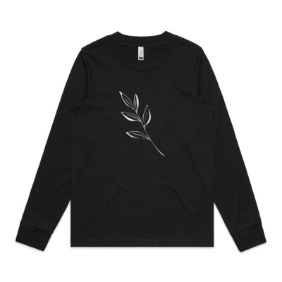 "leafy sprig" - Women's Dice Long Sleeve Tee Thumbnail