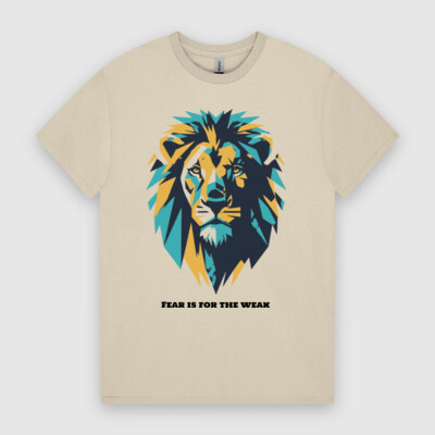 "Geometric lion head" - HeavyCotton™ Tee (Same Day) Thumbnail