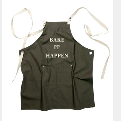 "BAKE IT HAPPEN" - Chefworks Byron Cross-Back Apron Thumbnail