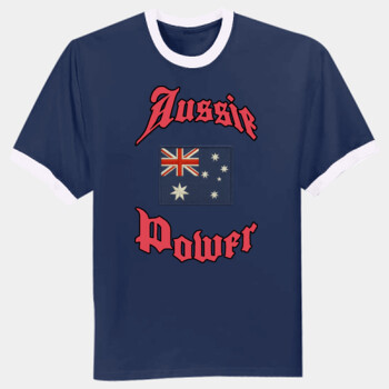 "Aussie power"- Unisex tee - Ringer Tee Thumbnail