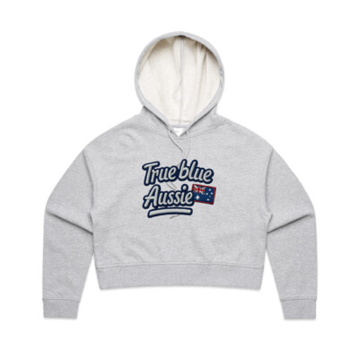 "True blue Aussie"- Cropped sweatshirt - AS Colour Women's Crop Hood Thumbnail