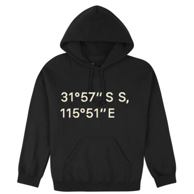 "Coordinates"- Men Hooded Sweatshirt  - Hooded Sweatshirt Thumbnail
