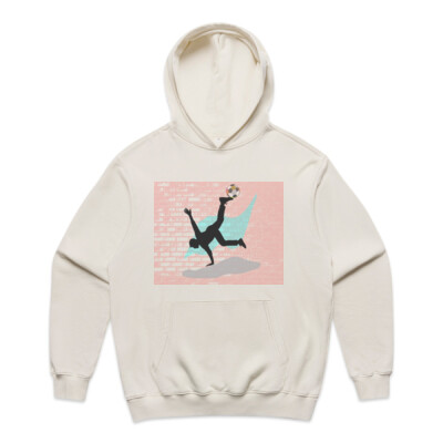 "Dynamic silhouette"- men's hoodie - Mens Made Hood Thumbnail