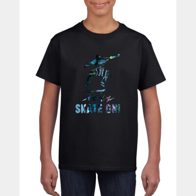 "SKATE ON!"- Youth Soft style T-Shirt Thumbnail